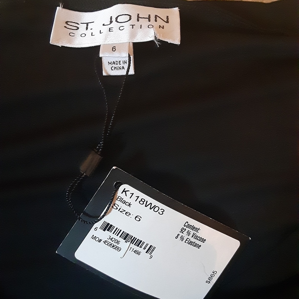 Black 3/4 sleeves, St.John dress